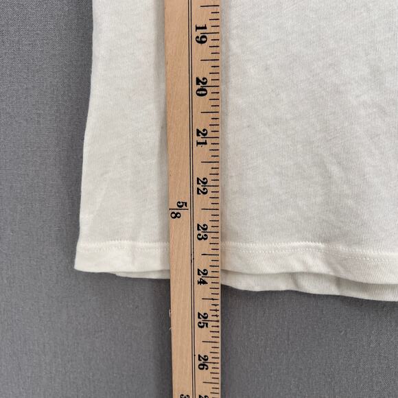 ENZA COSTA Cashmere Loose Short Sleeve Tee Womens XS Cream Crew Neck Relaxed NEW - Picture 13 of 13